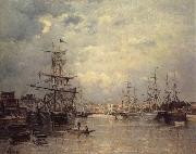 Stanislas lepine The Port of Caen oil painting picture wholesale